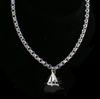 Sterling Silver  by The Miami Opti Moms 420 Sailboat Pendant 