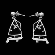 Hanging Boat Earrings